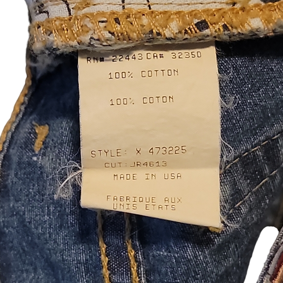 Quicksilver Roxy Vintage 90's Jeans Flared Size 11 Juniors Light Wash Blue - Picture 6 of 12